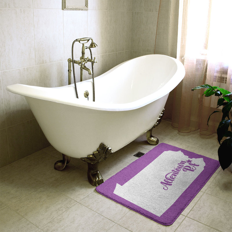 Tapis pour salle de bain allentown pennsylvanie, l 21 po x L 34 po, Violet, Allentown, Pennsylvanie
