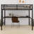 Metal Loft Bed With Power Outlet And LED Lighted