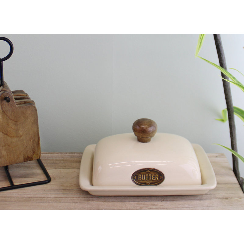 Lily Manor Dorman Wood Butter Dish