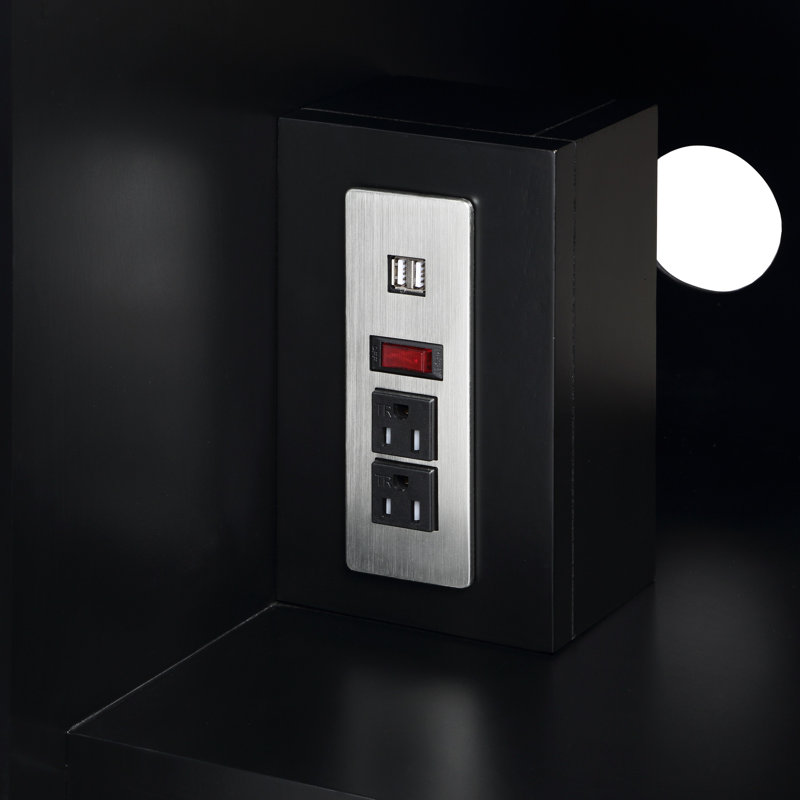 Gracie 48'' W Single Vanity, Calacatta Quartz, Midnight Black