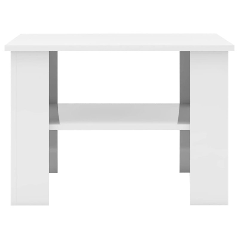 Sprinkel Engineered wood Four Leg Single Coffee Table with Storage, High Gloss White
