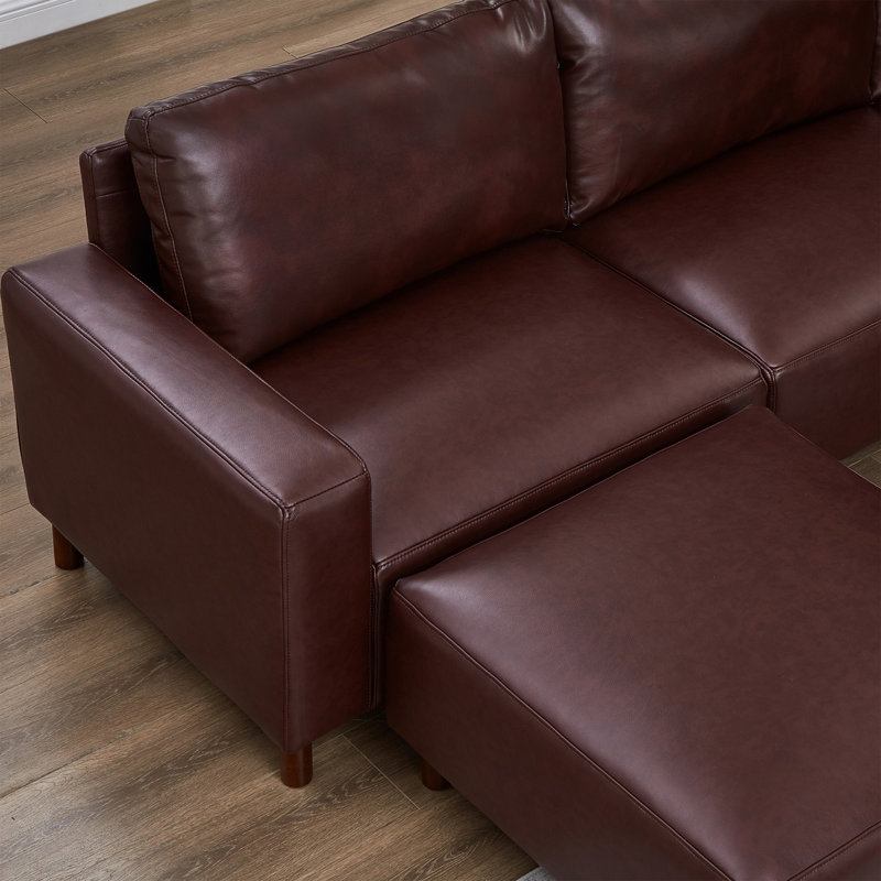 Canapé modulaire de luxe en cuir de polyuréthane de qualité moderne avec revêtement de 5 pièces