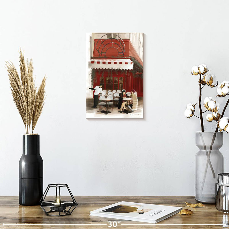 Lilie Paris Bistro Red, 12" H x 8" W