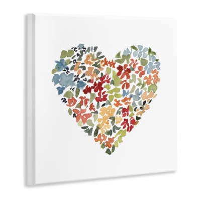 Plaque murale Blooming Earth Tone Heart, design par Lanie Loreth