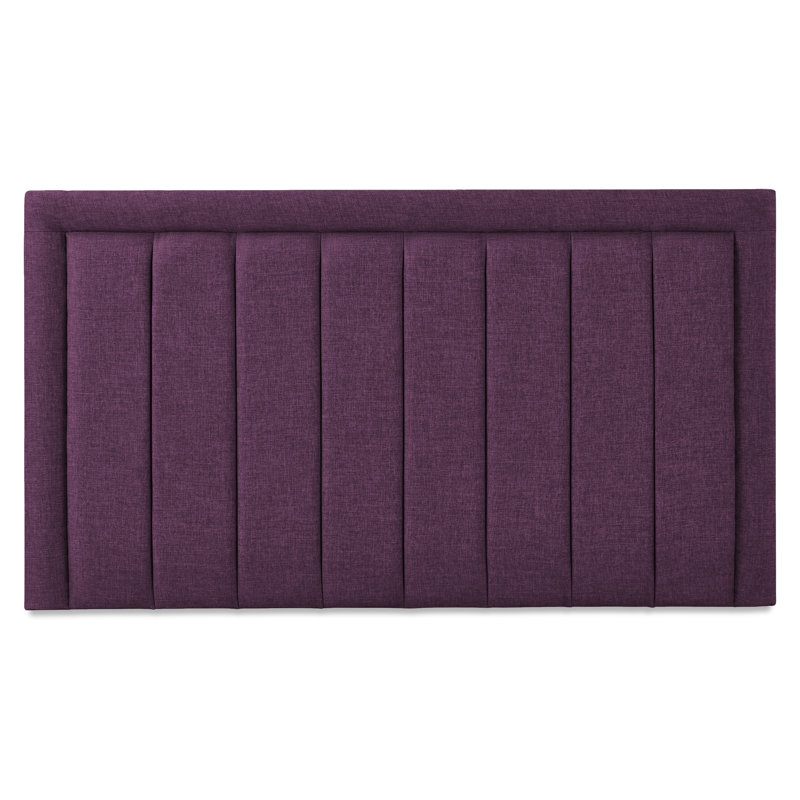 Franciene Upholstered Headboard, Double (4'6), Purple Polyester