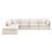125.5'' Modular Sectional Sofa with Movable Ottoman