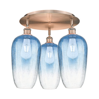 Ballston - Brookhaven Flute - 3 Light Flush Mount