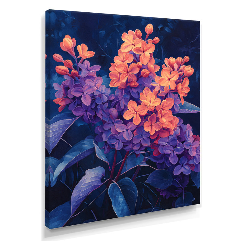Stefani - Art mural floral, H 40 po x l 30 po, Toile tendue, Ne s’applique pas