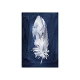 Indigo Feathers IV Painting by Barclay Butera
