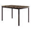 Simple Style Dining Table 1Pc Brown Faux Marble Table Top Black Metal Finish Frame Transitional Dining Furniture