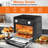 11QT Compact Air Fryer Toaster Oven - 2 Slice, Countertop, Warm, Broil, Toast, Bake, Oil-Free, 60-Minute Timer, 1000W, Black | Gift Idea