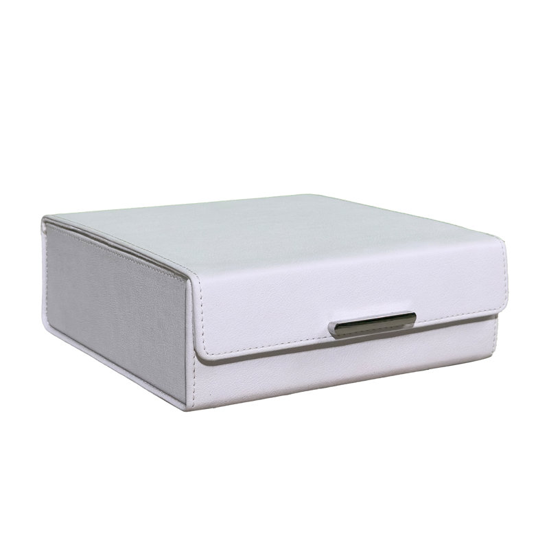 Boîte à bijoux en cuir pour lui, Blanc