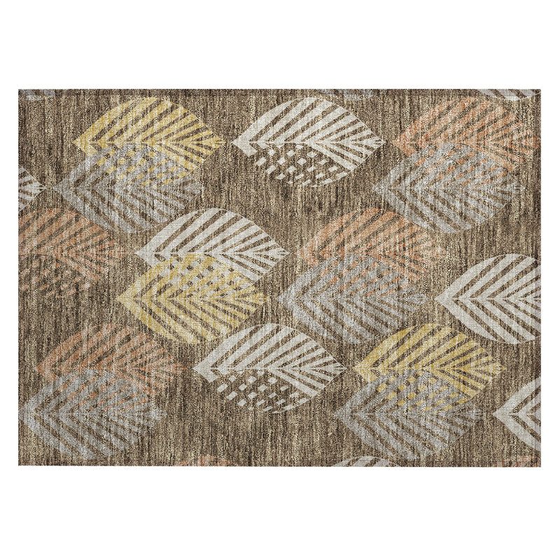 Neysa Washable Floral Indoor Rug, Rectangle 1'8" x 2'6"