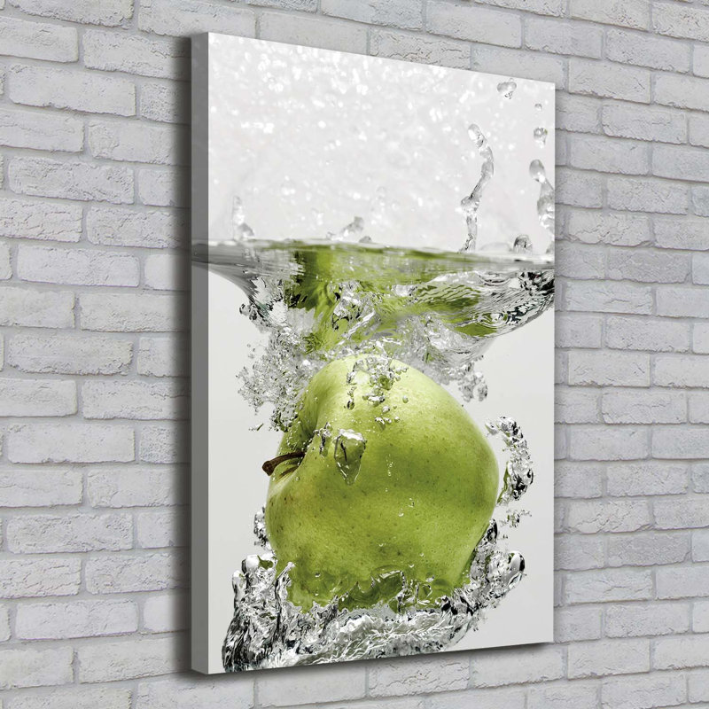 Apple Under Water - Wrapped Canvas Print