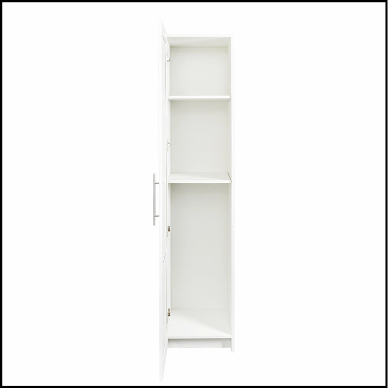 Armoire de rangement murale empilable - H 70,87 po, tablettes réglables, conception murale, Blanc