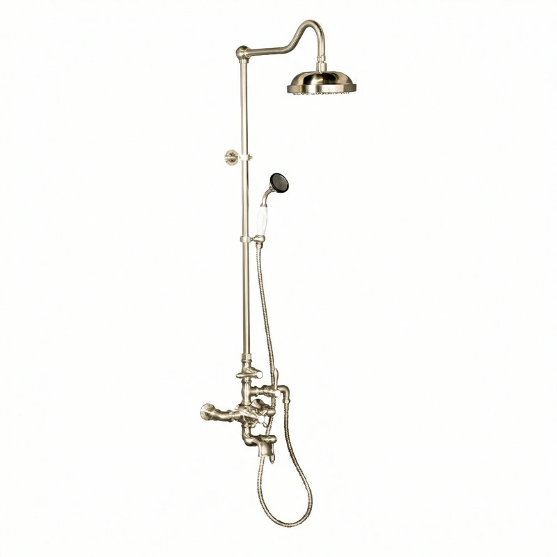 Exposed Thermostatic Shower System and Tub Filler by Strom Living, Polished Nickel