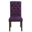 Ensemble de salle à manger antique en bois au fini noir, table avec quatre chaises, mauve-605797165