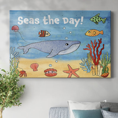 Cute Sea Creatures II-Gallery Wrapped Canvas