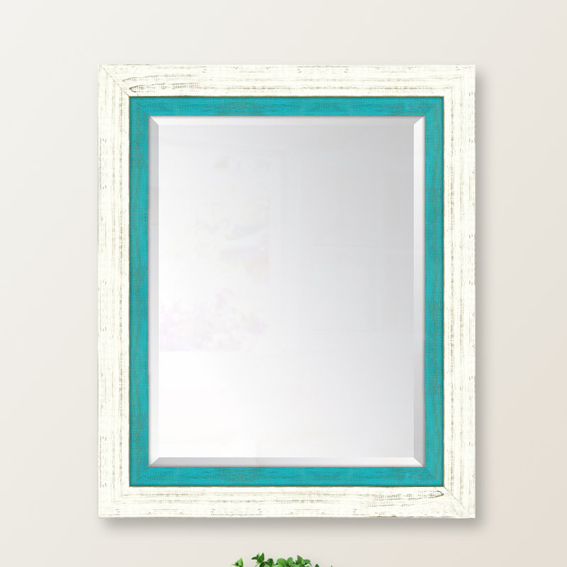 Miroir mural Chilhowie, H 36 po x l 30 po, Turquoise