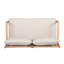 Canapé de patio en bois d'acacia avec coussin résistant à l'eau