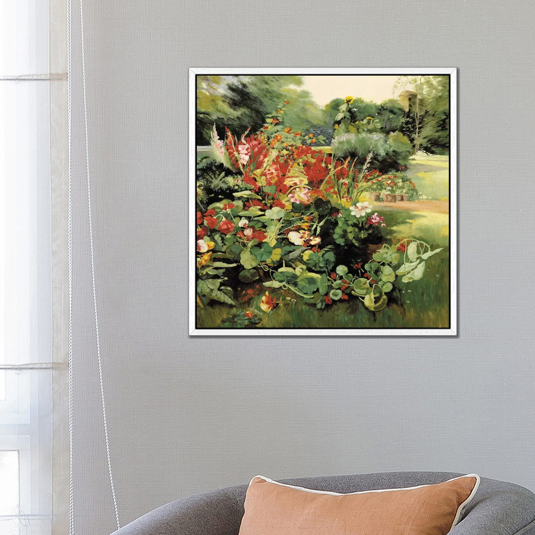 Vue Du Jardin von Top Art Portfolio - Galerie-verpackte Leinwand GiclÃ©e auf Leinwand