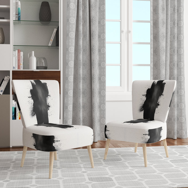 Chaise d'appoint abstraite rembourrée - chaise d'appoint IV, Side Chair Armless
