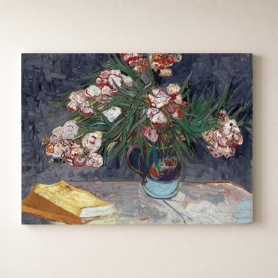 Les lauriers-roses revisités par Vincent Van Gogh - Graphisme sur toile