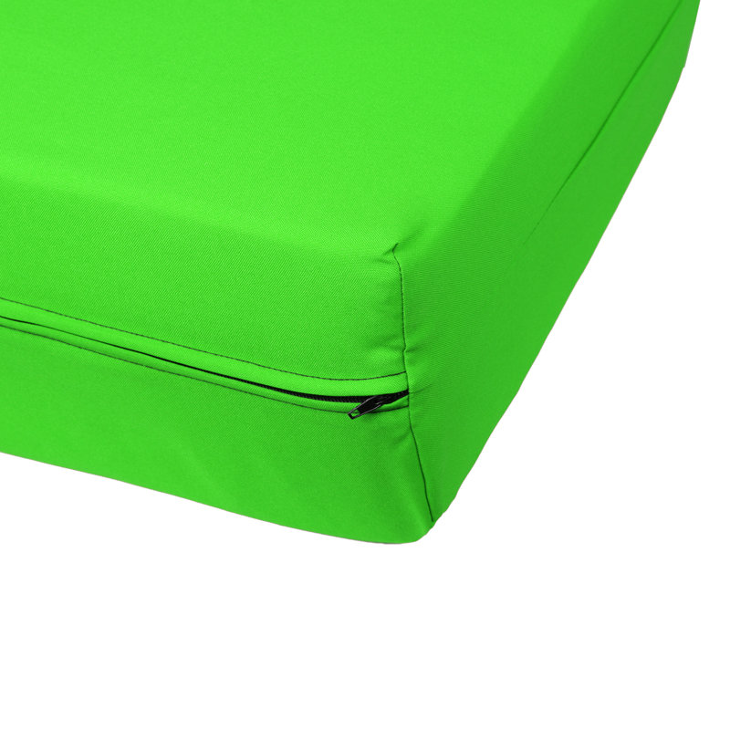 Housse pour canapé-lit réversible en tissu de polyester réversible avec fermeture à glissière 3 côtés, Grand, Lime