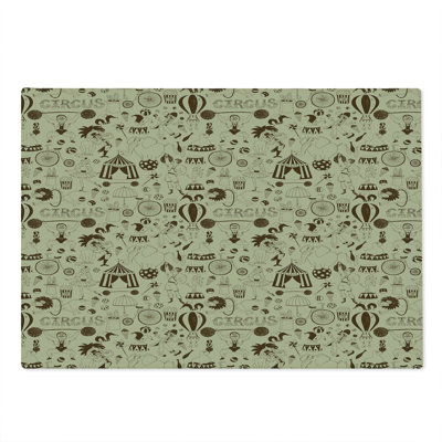 East Urban Home Glass Circus Cutting Board