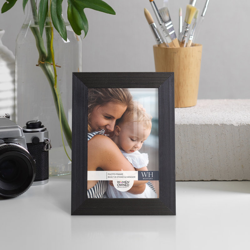 6 Piece Wood Gallery Wall Set, Black, 5" x 7"