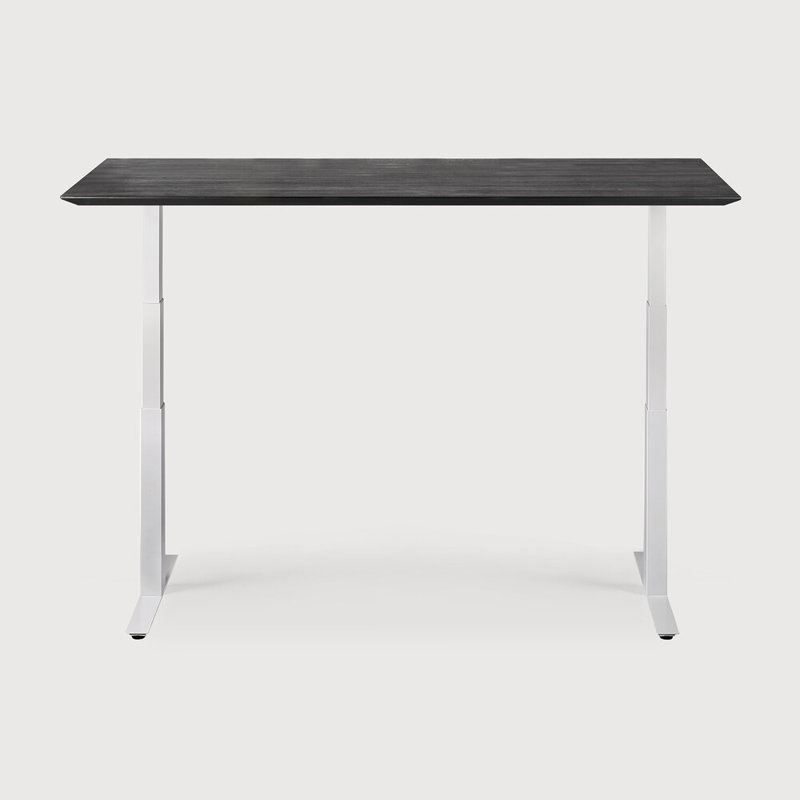 Bok Standing Desk, Oak/Black, 29.9" H x 55.1" W x 28.3" D