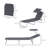 Outdoor Sunbathing Folding Recliner with Canopy Awning-424287735