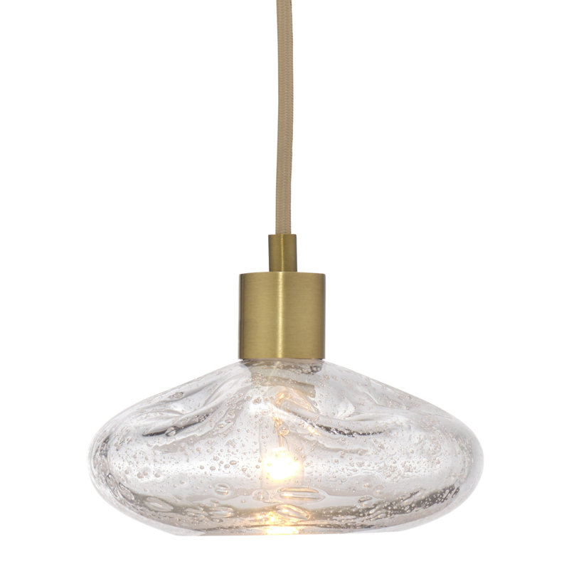 Luminaire suspendu en verre soufflé à 1 lumière Reservoir