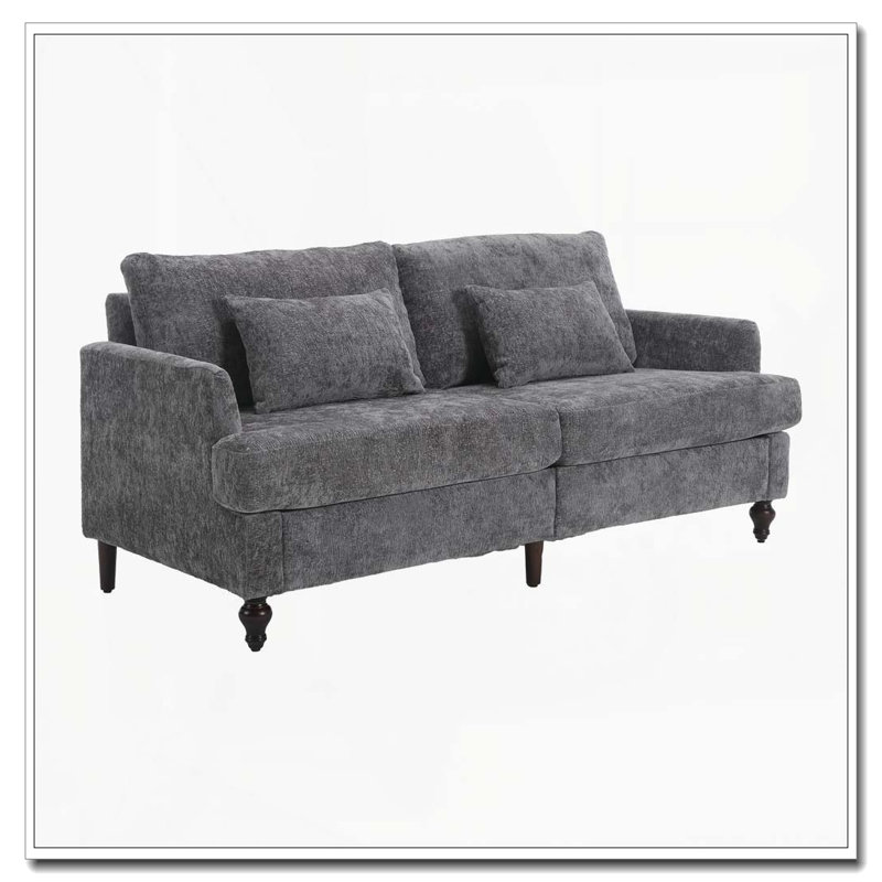 Canapé-lit en chenille moderne, Gris