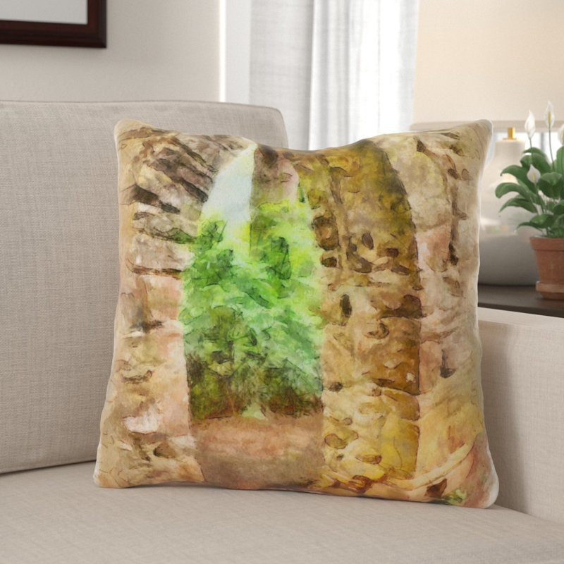 Coussin décoratif arche Rego, Microsuède, Intérieur
