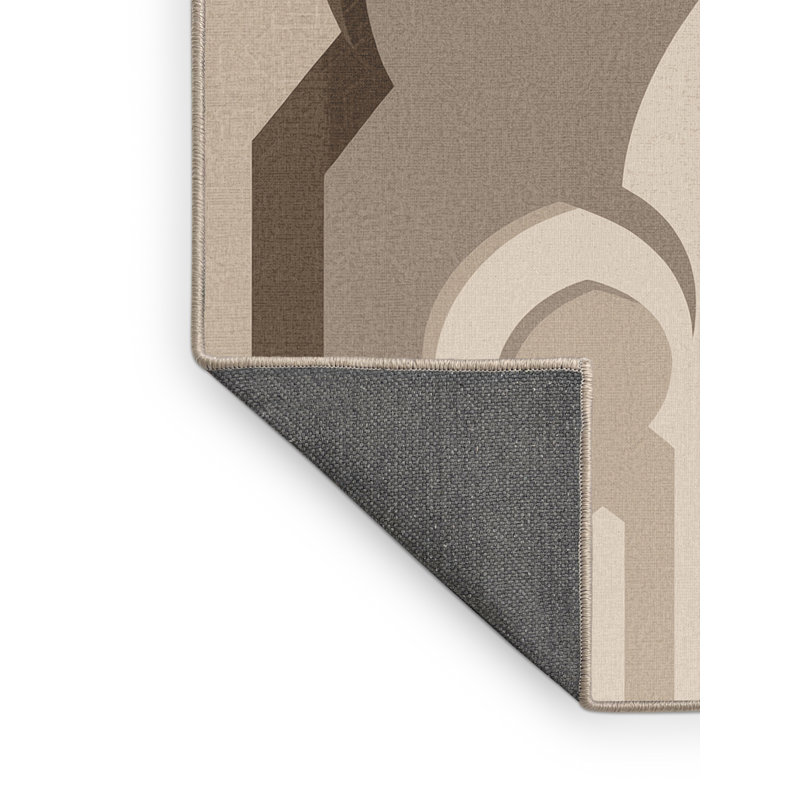 Tapis moelleux moelleux d'inspiration mondiale Burnham Fez Blue Gate - Beige, 5 x 8
