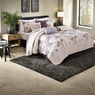 Premium 6-piece Bedding Set, Floral Reversible Design, King/cal King, Comfortable & Washable