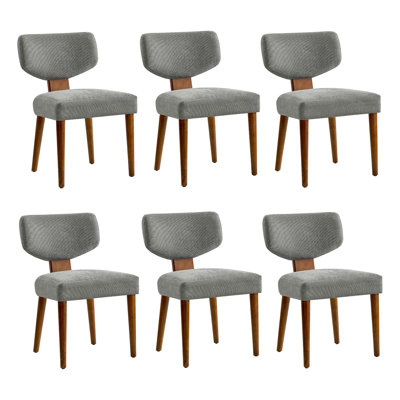Keim 21''W Mid Century Modern Ergonomic Seating Design Dining Chair with Solid Wood Legs 