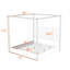 Lit plateforme à baldaquin avec tête de lit Upholstery-850211080-850211086