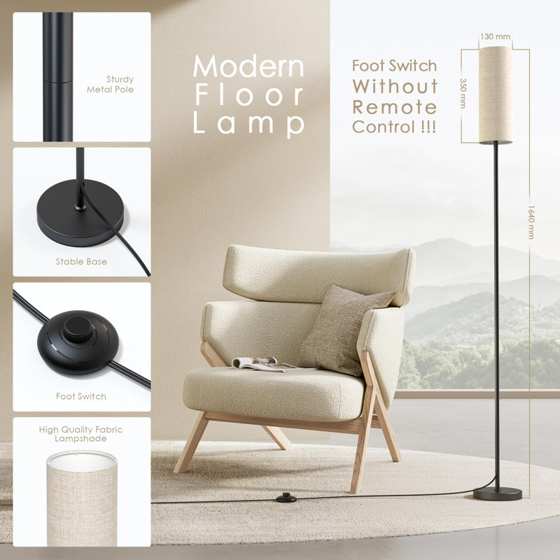 Adar 64.02'' Gold Traditional Floor Lamp
