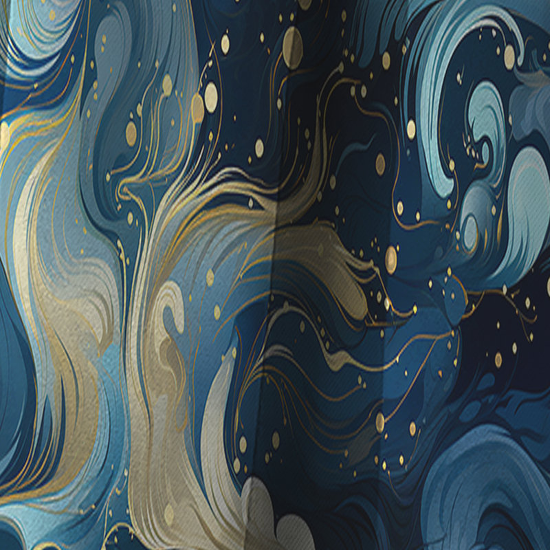 Rideau occultant en marbre blanc Cosmic Marble Elegant Whirls I - Abstract, L 52 po x L 120 po