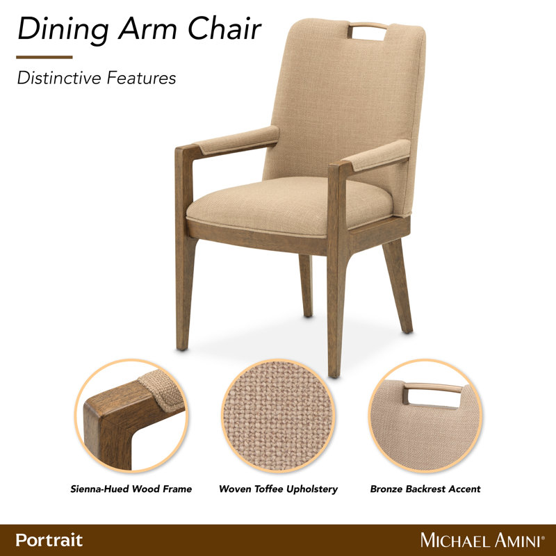 Portrait Dining Arm Chair - Toffee/Sienna Brown