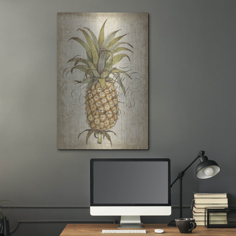 «Pineapple Study II» par Tim O'Toole, art mural en métal, H 36 po x l 24 po