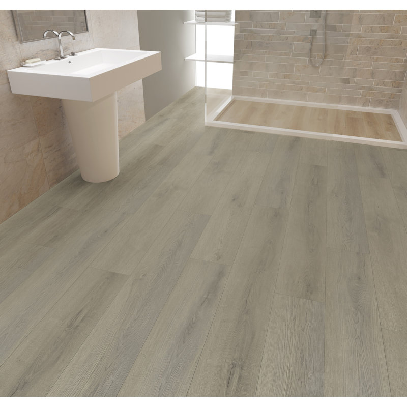 8mm Thick 7'' W x 60'' L Vinyl Plank, Ecru Chamber