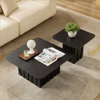 MDF Square Coffee Table Set Of 2