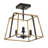 3-Matte black dimmable iron Flush mount light