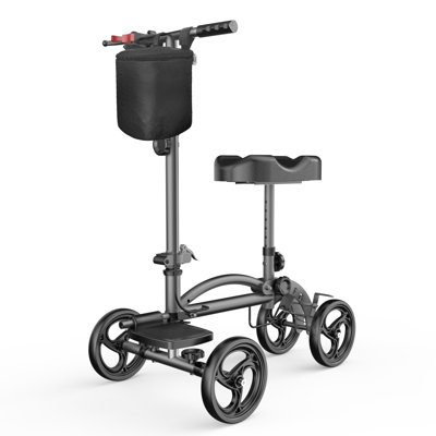 Knee Scooter Foldable Knee Scooter for Adults for Foot Surgery with Bag and Adjustable Footrest