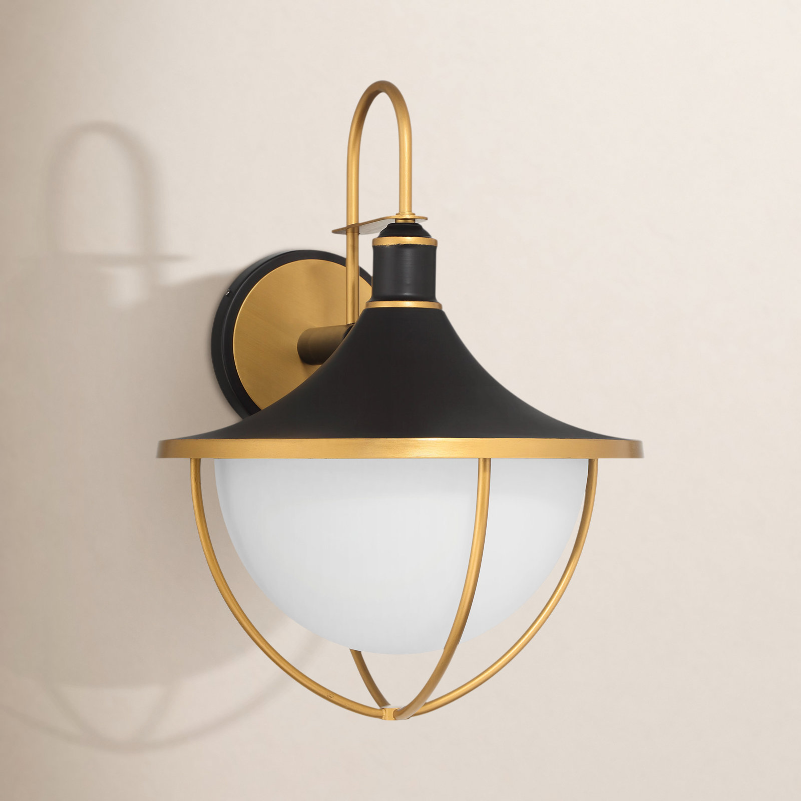 Avangeline Single Light Round/Oval Outdoor Wall Light, 22" H x 16.5" W x 18.25" D