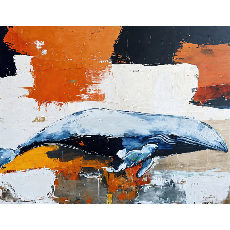 Whales-8  Giclee on Gallery Wrapped Canvas, 20" H x 24" W