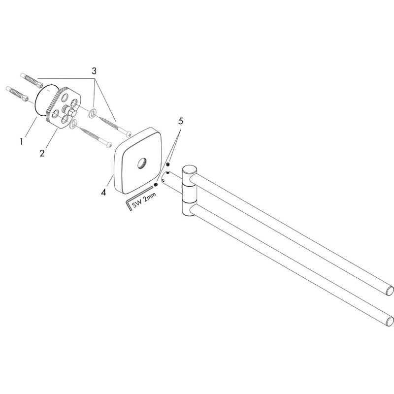 PuraVida Double 17.5" Wall Mounted Towel Bar
